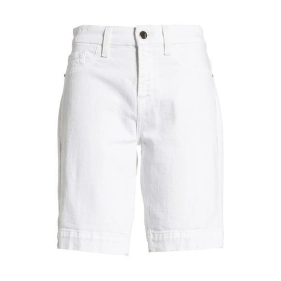 JEN7 Denim Bermuda Shorts in White - Picture 5 of 5